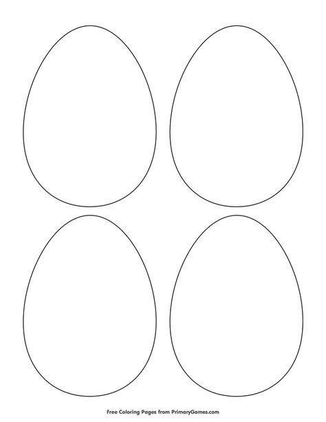 Egg Outline Printable, Bunny Outline Printable, Egg Outline, Printable Easter Coloring Pages, Egg Printable, Easter Templates Printables, St. Patrick's Day Diy, Easter Egg Coloring Pages, Urs Polar