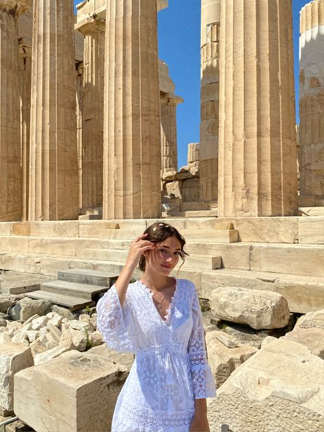 Greece Instagram Pictures Aesthetic, Greek Dresses Aesthetic, Greece Aesthetic Instagram, Trip To Greece Aesthetic, Delphi Greece Aesthetic, Greek God Aesthetic Outfit, Athens Piraeus Greece, Athens Instagram Pictures, Athens Greece Picture Ideas