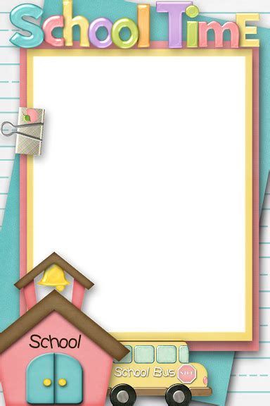 School Photo Frames, School Picture Frames, School Border, Back To School Pictures, Colorful Borders Design, School Frame, School Images, Page Borders Design, School Scrapbook