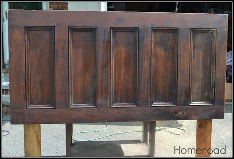 Old Door Headboard, Door Headboards, Headboard From Old Door, Door Headboard, How To Make Headboard, Diy Headboards, Ideas Hogar, Diy Headboard, Old Door