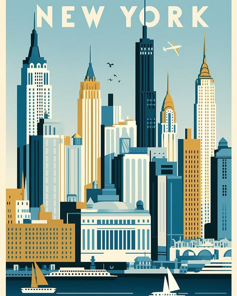 ✨ Vintage NYC Travel Poster ✨ 🌆 Discover the charm of Manhattan’s skyline with my latest artwork! 🌆 Capture the essence of New York City’s timeless beauty with this vintage-inspired travel poster. Perfect for adding a touch of nostalgia to any space, this piece celebrates the iconic skyline that has inspired countless dreams and adventures. 🖼 Available now on Society6! 🖼 Bring a piece of the Big Apple into your home or office. Whether you’re a seasoned traveler, a city lover, or simply ap... New York Graphic Design, Artistic Quilts, Nyc Illustration, Nyc Poster, New York Graphic, Eco Art, Vintage Nyc, Nyc Travel, Van Wrap