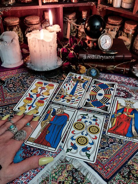 Tarot Cards Marseille Aesthetic, Marseille Tarot, Tarot Aesthetic, Red Witch, Tarot Art, Season Of The Witch, Tarot Decks, Tarot Reading, Travel Aesthetic