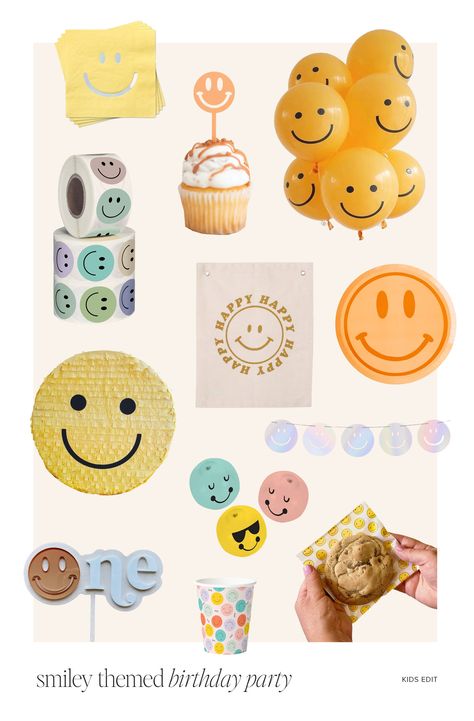 Happy And You Know It Birthday Party, Big Smiley Face, Smiley Face Birthday, Birthday Smiley, 18th Birthday Party Themes, Smiley Happy, Birthday Party Treats, Boys 1st Birthday Party Ideas, Cute Birthday Ideas