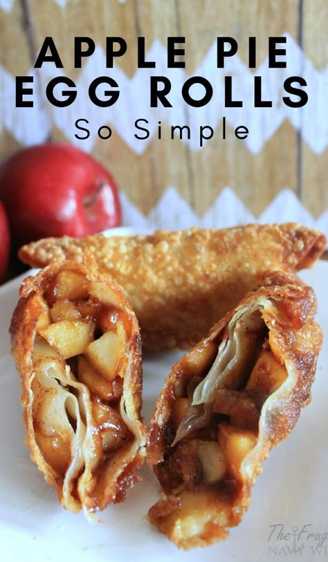 Apple Pie Egg Rolls, Fall Desserts Apple, Apple Recipes Healthy, Dessert Oreo, Fall Afternoon, Apple Recipe, Easy Apple Pie, Apple Pie Filling, Egg Roll Recipes