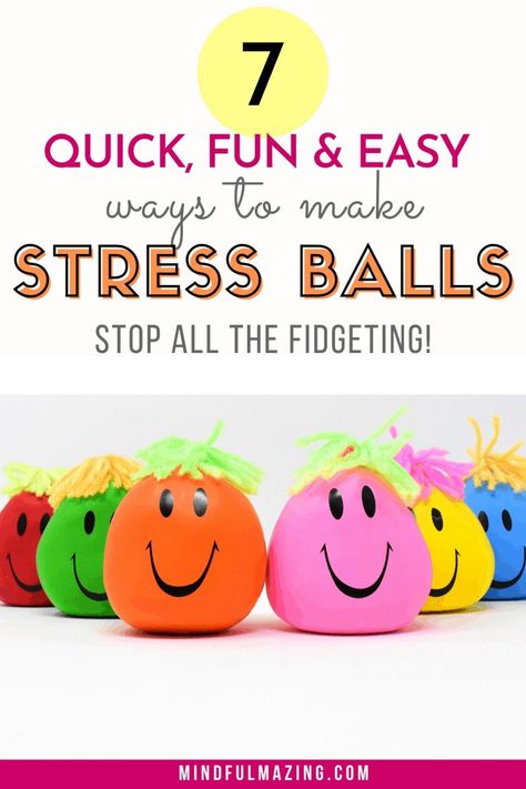 Diy Stressball, Squishies Diy, Fun Summer Crafts, Calm Kids, Kids Homemade, Tension Relief, Calming Activities, Craft Projects For Kids, Balloon Diy