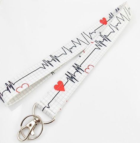 EKG Lanyard, Medical Lanyard, Nurse Lanyard, Heartbeat Lanyard, Nurse Gift Lanyard, Medical Student Nursing Lanyard, Professor Gifts, Cardiology Nurse, Cardiologist Doctor, Cardiology Nursing, Who Is A Teacher, Nurse Lanyard, Black Lanyard, Teacher Lanyard