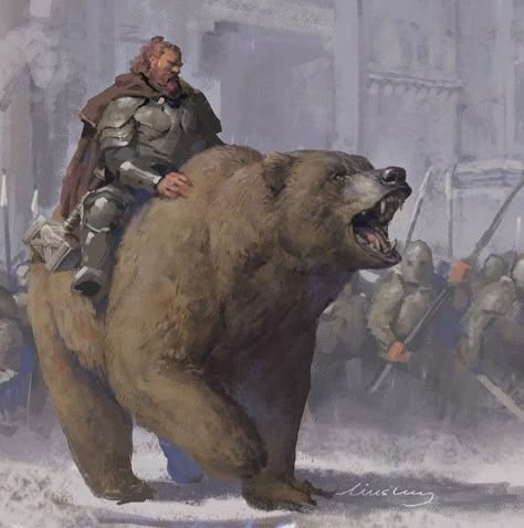 Prehistoric Bear, Fantasy Bear Art, Bear Fantasy Art, Bear Concept Art, Bear Attacking, Hunter Illustration, Bear Reference, Prehistoric Man, Bear Attack