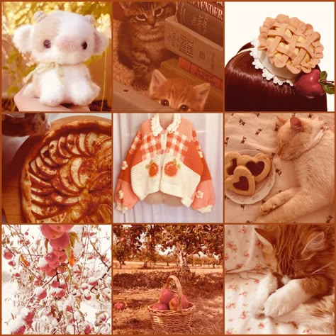 Apple Moodboard, Orange Fall Aesthetic, Fall Mood Board Aesthetic, Moodboard Adopt, Halloween Mood Board, Pretty Moodboards, Food Palette, Orange Moodboard, Autumn Mood Board