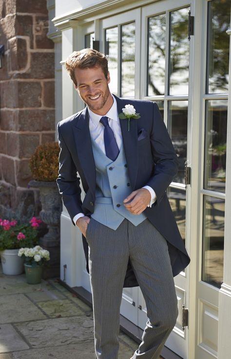 Wedding Tailcoat Suit, Tailcoat Mens Wedding, Tailcoat Wedding Suit, Mens Tailcoat Suit Wedding, Navy Morning Suit Wedding, Groomsmen Morning Suit, Groom Morning Suit, Groom Tailcoat, Grooms Outfit Wedding