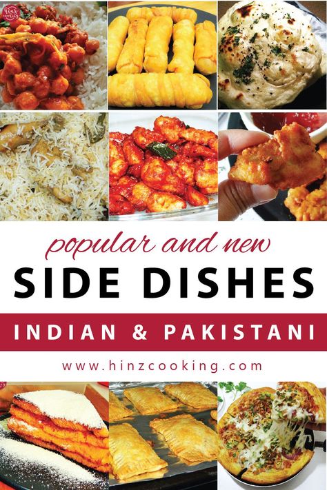 indian side dishes Indian Side Dishes, Recipes With Naan Bread, Dinner Party Recipes, Pakistani Food, Just Bake, Family Dinner Recipes, Main Menu, Main Course Recipes, Best Dinner Recipes