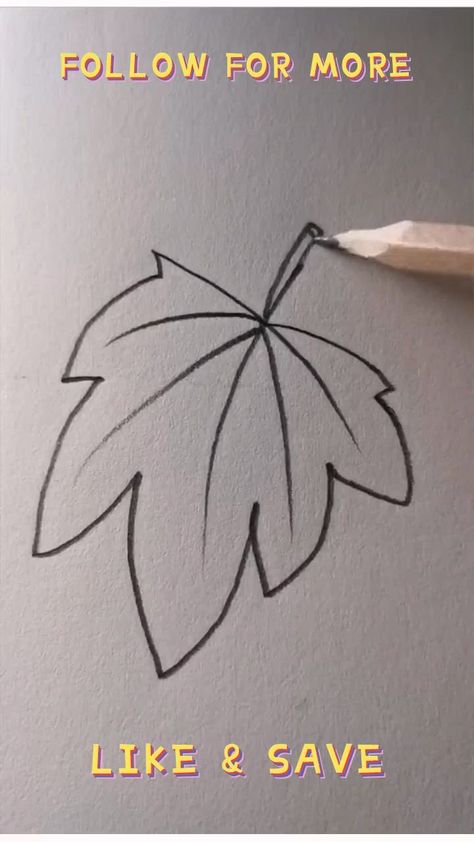 Pumpkin Doodle Step By Step, How To Draw Clipart, Line Art Drawings Step By Step, One Minute Drawing Tutorial, Drawing Leaves Pencil, Leave Drawing Simple, How To Draw A Pencil Step By Step, How To Draw A Leaf Easy, Easy Fall Leaves To Draw