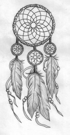 Dreamcatcher Drawing Unique, Atrapasueños Tattoo, Dreamcatcher Drawing, Infinity Signs, Dream Catcher Drawing, Skull Template, Dream Catcher Tattoo Design, Dream Catcher Art, Tattoo Zeichnungen