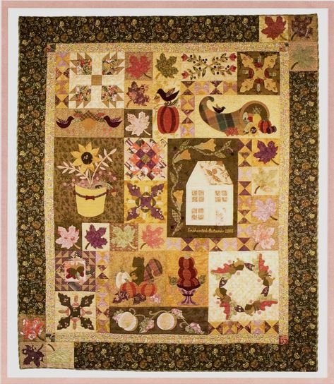 Sew'n Wild Oaks Quilting Blog: Enchanted Autumn Cream Quilt, Autumn Quilt, Prairie Points, Heirloom Quilt, Fresh Color Palette, Sampler Quilts, Fall Quilts, Sampler Quilt, Wall Quilts