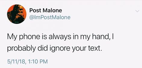 Funny Celeb Tweets, Celeb Tweets, Post Malone Quotes, Realest Quotes, Relatable Tweets, Twitter Quotes Funny, Baddie Quotes, Post Malone, Khalid