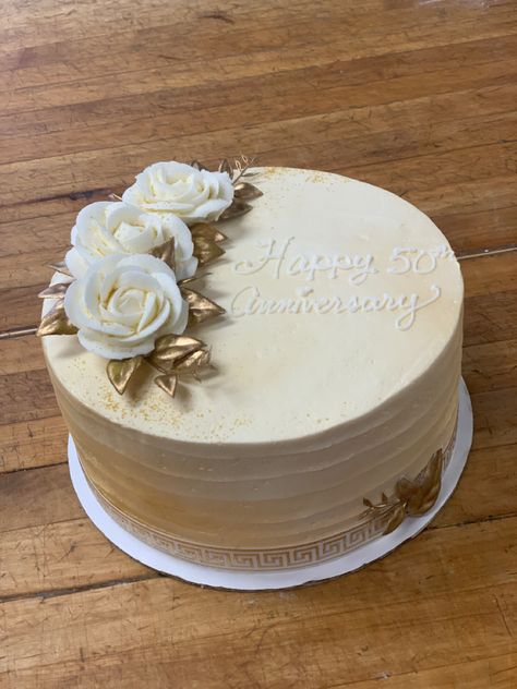 Simple 50th Wedding Anniversary Cakes, Small 50th Anniversary Cakes, Small Wedding Anniversary Cake, 50th Anniversary Cake Ideas Simple, 50 Anniversary Cake Ideas, 50th Anniversary Cakes Gold, 50th Anniversary Cakes Simple, Elegant Anniversary Cakes, 50 Wedding Anniversary Cake