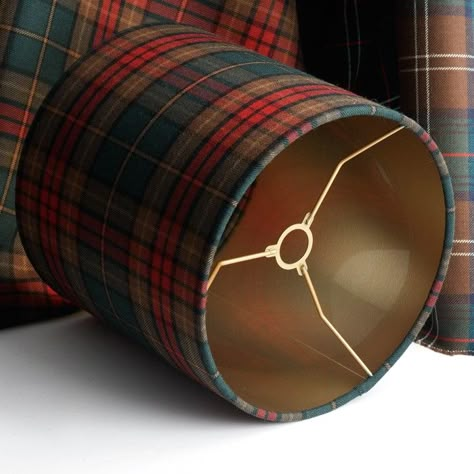 tartan lampshade Interesting Chandeliers, Tartan Decor, Scottish Decor, Victorian Lamps, Victorian Lampshades, Plaid Decor, Tartan Christmas, Plaid Fabric, Vintage Diy