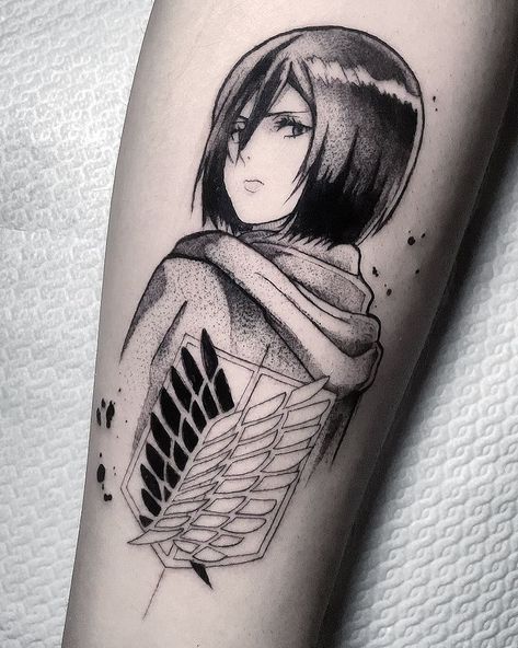 Mikasa Tattoo, Wolverine Tattoo, Attack On Titan Tattoo, Tattoos With Kids Names, Manga Tattoo, Moon Tattoo Designs, Gothic Tattoo, Tattoo Transfers, Jewelry Tattoo