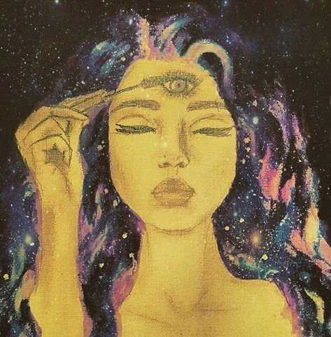 Do you find it difficult to make decisions? Open your 3rd Eye chakra to see and think with clarity and peace. Her Eyes, Third Eye, A Woman, Stars, Art