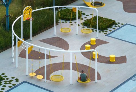 CODED SCAPE - 100architects Playgrounds Architecture, Urban Landscape Design, Public Space Design, Plans Architecture, Experience Center, Playground Design, Landscape Architecture Design, Urban Furniture, Urban Park