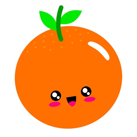 Free to use orange clip art. Often used by teachers. Edison Institute - Free teaching resources for everyone. #orangeclipart #orangeclipartfree #teacherorangeclipart Orange Illustration, Illustration Fruit, Fruit Clipart, Fruit Cartoon, Fruits Drawing, Cute Fruit, Kawaii Doodles, Cute Cartoon Drawings, Kawaii Chibi