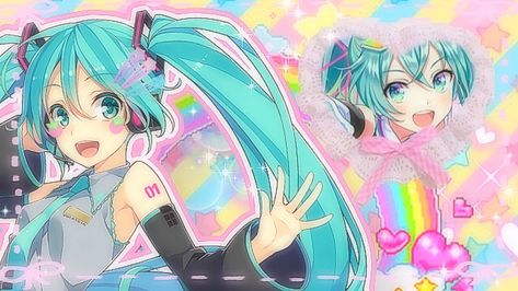 Kawaiicore Banner, Hatsune Miku Wallpaper, Keyboard Themes Wallpaper, Computer Theme, 4k Wallpapers For Pc, Cute Wallpapers For Ipad, Iphone Wallpaper Ios, Emo Wallpaper, Cute Headers