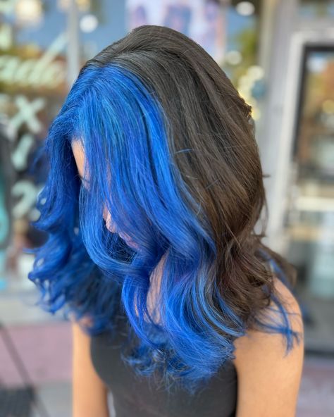 Full blue halo Salon Coronado & Spa • #colorcorrection #color #balayagetechnique #fullcolor #halo #716hair #saloncoronado #buffalosalon #kenmoresalon #olaplex #booknow #glossgenius #joico #steamtreament #alwaysacceptingnewclients #716 #linkinbio #booknow #curls #longhair #buffalosalon #kenmoreaalon #beautybyaileen #saloncoronado&spa #glossboss #booked&busy #lovewhatido #bookingnow #onlinebooking #2870Delawareave #7168766009 Blue Halo Hair, Full Blue, Halo Hair, Long Hair, Halo, Spa, Hair, Blue, Quick Saves