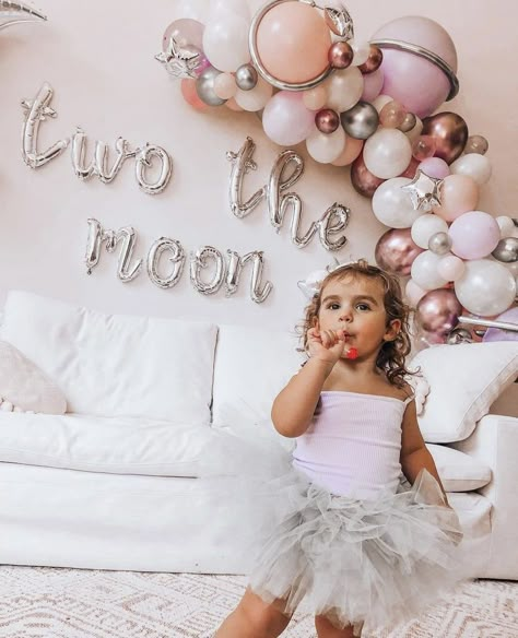 Two The Moon Birthday Party Girl, Woodland Birthday Theme, Halloween 1st Birthdays, Two The Moon, Baby Birthday Decorations, Pastel Birthday, Second Birthday Ideas, 2nd Birthday Party Themes, Woodland Birthday