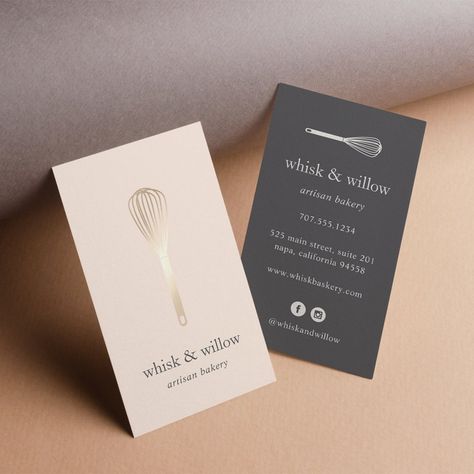 Whisk Illustration, Bakery Business Cards Templates, Pastry Logo, Cake Business Cards, Salad Packaging, Catering Business Cards, Bakery Business Cards, Mint Green Background, Vertical Business Cards