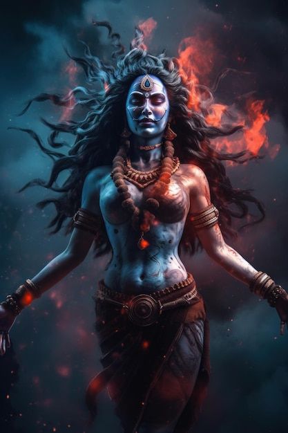 Dislyte Oc, Kali Goddess Art, Kali Aesthetic, Kali Photography, Kali Tattoo, Christiane Amanpour, Metaphysical Art, Kali Ma, Aadi Shakti