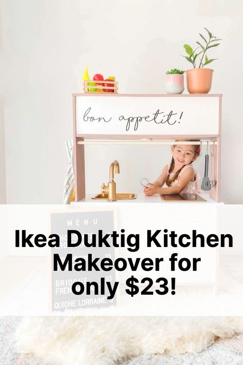 ✨Discover the magic of upcycling with this super adorable DIY: Ikea Duktig Kitchen Hack that'll turn your Duktig play kitchen into the cutest café in town—all for just $23!👩‍🍳 Don't miss it! Duktig Kitchen Makeover, Ikea Kids Kitchen Makeover, Duktig Kitchen Hack, Ikea Upcycle, Ikea Kitchen Makeover, Ikea Duktig Kitchen, Ikea Kitchen Hack, Ikea Play Kitchen Hack, Ikea Kids Kitchen