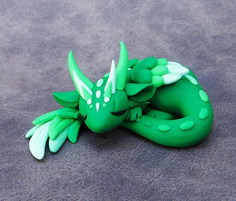 Green Angel Dragon by DragonsAndBeasties on Etsy Stitch Rooms, Dragon Tutorial, Dragon Clay, Angel Dragon, Dragon Time, Clay Dragons, Green Angel, Polymer Clay Dragon, Clay Dragon