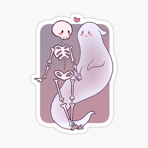 "spooky date" Sticker for Sale by JosieO | Redbubble Creepy Stickers, Film Jewelry, Harry Potter Stickers, Skeleton Sticker, Spooky Stickers, Cute Skeleton, Shrink Film, Food Illustration Art, Paint Water