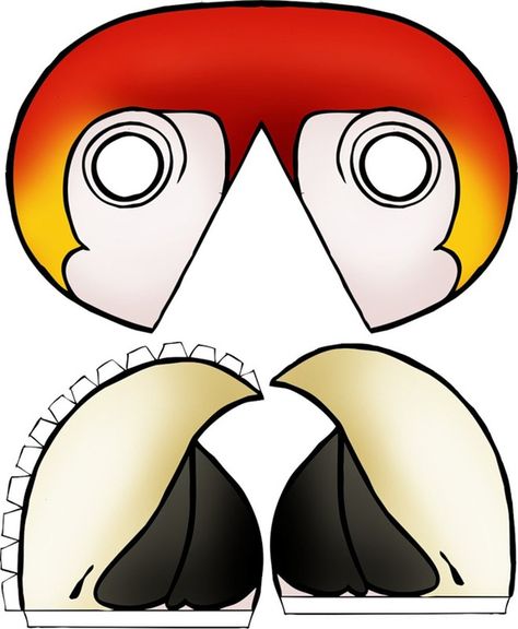 exotic bird mask template for children Free Mask Pattern Printable, Bird Mask Template, Art History Projects For Kids, Parrot Mask, Printable Halloween Masks, Rose Color Meanings, Mask Template Printable, Pokemon Faces, Parrot Costume