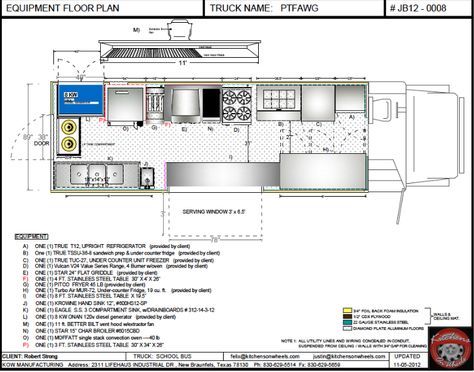 CAD equipment floor plan - Food Trucks For Sale | Used Food Trucks Food Truck Layout, Ideas For Food Truck, Food Truck Equipment, Food Truck Design Interior, Food Truck Interior, Food Truck Business Plan, Vegan Quesadilla, Starting A Food Truck, Restaurant Kitchen Design