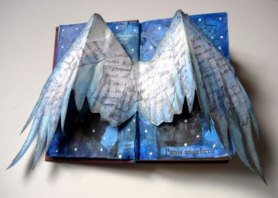 Kunstjournal Inspiration, Altered Book Journal, Journal D'art, Paper Wings, Album Journal, Altered Book Art, Book Sculpture, Wreck This Journal, Arte Sketchbook