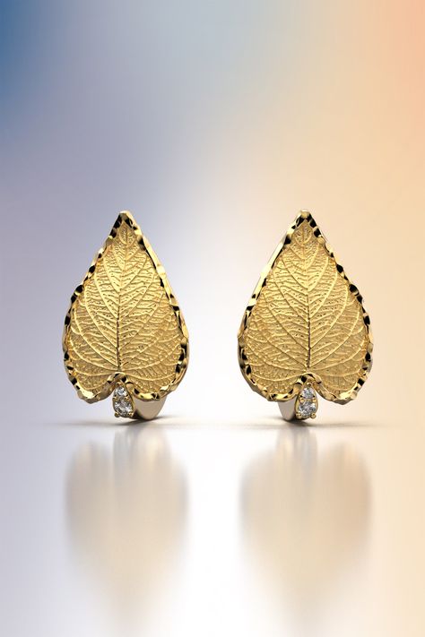 The 18k gold latch back hoop earrings of the Flora collection have the shape of the ash leaf, a sacred tree in many cultures, a symbol of the sun and always used as a protection.

Ideal earrings for everyday elegance, a new talisman that will bring you luck and a good mood.

18k gold
Natural Diamonds 0,1 Cts  G VS
20mm height
14mm large
designed and crafted in Italy Raw Gold, Gold Leaf Earrings, 18k Gold Earrings, Large Stone, Italian Jewelry, Nature Inspired Jewelry, Earring Crafts, Gold Stud, Gold Jewellery Design