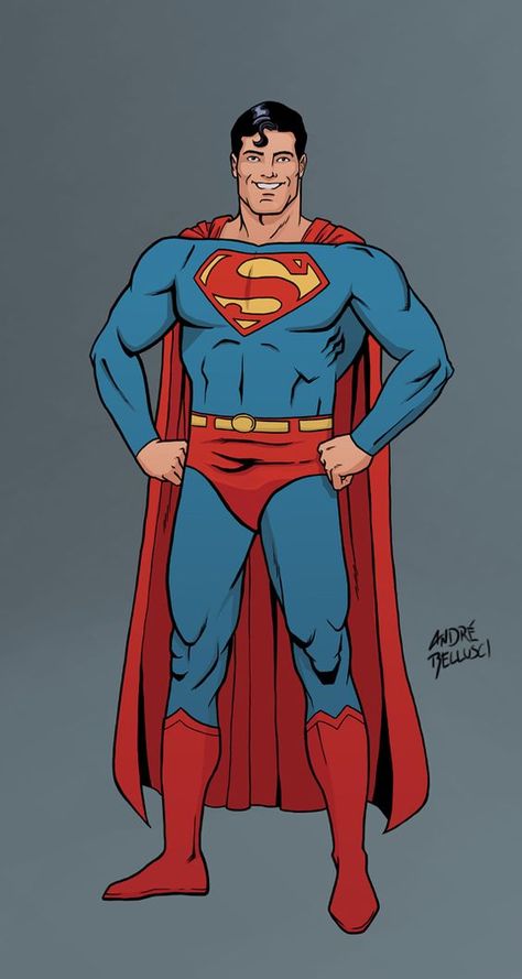 Superman - Andre Bellusci Lacoste Wallpaper, Cartoon Superman, Superman Drawing, Comic Superman, Superman Characters, Superman Gifts, Superman Artwork, Dc Superman, Superman Wallpaper