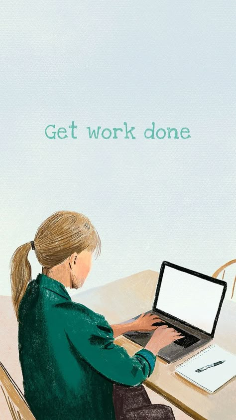 Get To Work Wallpaper, Time To Work Wallpaper, Career Wallpaper, Iphone Wallpaper Motivation, Paper Iphone Wallpaper, Cute Qoutes, Color Pencil Illustration, Room Wall Colors, Tired Of Work