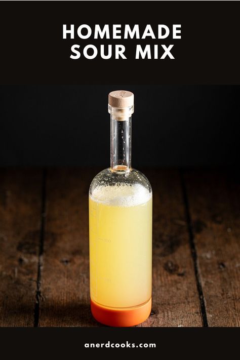 Homemade Sour Mix Sweet And Sour Mix Recipe, Homemade Sour Mix, New York Sour, Sour Drink, Amaretto Sour, Citrus Squeezer, Fresh Squeezed Juice, Sour Mix, Infused Vodka