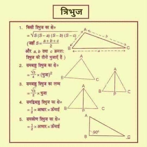 Triangle Formula, Math Formula Chart, Algebra Formulas, Studying Motivation, Math Quotes, Math Charts, Interesting Science Facts, Gk Questions And Answers, Math Tutorials