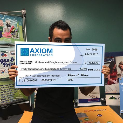 Oversized checks can be used for donations, corporate prizes and all. Order your custom check today! #BigCheck #CharityCheck #GiantCheck Giant Check, Promo Items, Kids Wall Decals, Donate To Charity, Manifestation Affirmations, Trade Show, Dry Erase, Open House, Positive Affirmations