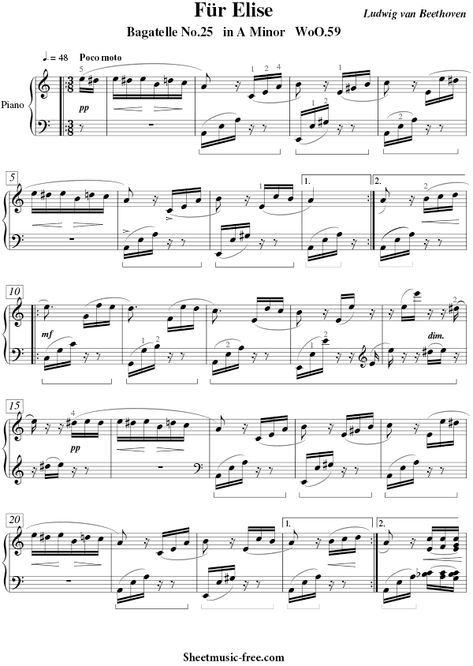 Fur Elise Sheet Music Piano Beethoven | ♪ SHEETMUSIC-FREE.COM Fur Elise Sheet Music Piano Easy, Fur Elise Piano Notes, Free Sheet Music For Piano Beginners, Beethoven Piano Sheet Music, Fun Piano Sheet Music, Free Sheet Music For Piano Printables, Easy Piano Sheet Music For Beginners Free Printable, Fur Elise Piano Letters, Free Piano Sheet Music Printables