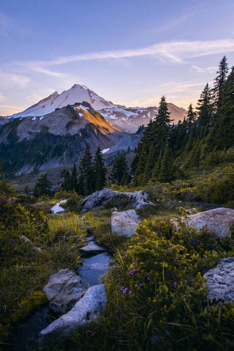 Mount Baker, Mt Baker, Landscape Photography Nature, Pretty Landscapes, Nature Art Painting, Geocaching, Beautiful Mountains, Tropical Islands, Landscape Photographers