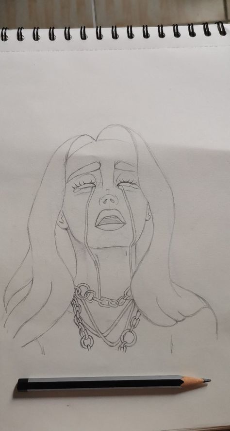 Billie Eilish Drawing Pencil Sketch Easy, Lana Del Ray Drawing Easy, Billie Elish Drawing Sketch, Sketchbook Inspiration Aesthetic Easy, Easy Billie Eilish Drawings, Billie Eilish Sketch Easy, Drawing Ideas Billie Eilish, Billie Eilish Painting Easy, Billie Eilish Drawing Sketch