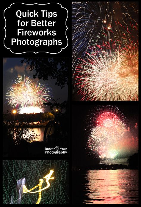 Quick Tips for Better Fireworks Photographs | Boost Your Photography - nail your fireworks photographs with these helpful tips! Firework Photography, Photographing Fireworks, Camera Tutorial, Best Fireworks, Fireworks Photography, Photo Lessons, Photography Cheat Sheets, Hobbies To Try, Camera Tips