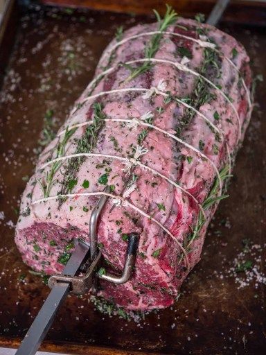 Grill Rotisserie Recipes, Rotisserie Grill Recipes, Rotisserie Oven Recipes, Rotisserie Recipes Grill, Rotisserie Ideas, Beef Ribeye Roast, Rotisserie Recipes, Bbq Rotisserie, Ribeye Roast