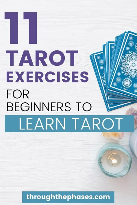 Tarot Tips for Beginners: 11 Tarot Practice Exercises to learn to read tarot quickly and intuitively! Learn the tarot card meanings without unnecessary memorization techniques and connect to each card in your tarot deck using your intuition instead! - how to do tarot readings #tarottips #tarotreading #tarotcardmeanings #learntarot Tarot Practice, Memorization Techniques, Tarot For Beginners, Kartu Tarot, Tarot Reading Spreads, Tarot Interpretation, Tarot Cards For Beginners, Learning Tarot, Learning Tarot Cards