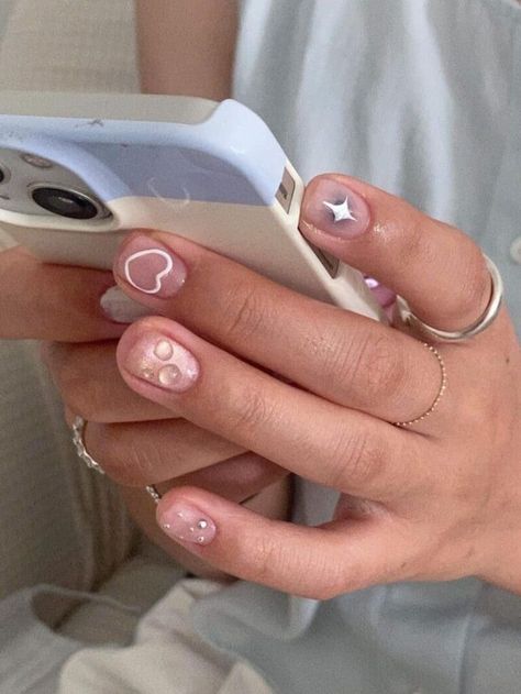 45+ Stylish Short Nail Designs for a Perfect Korean Summer Look | The KA Edit Beige Nails Design, Short Pink Nails, Nude Nail Designs, Minimalist Nail Art, Nails 2022, Beige Nails, Nails Now, Blush Nails, Short Acrylic