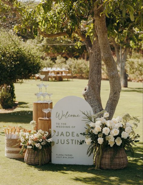 Welcome sign for ceremony. 
Photographer: Jordan Voth Summer Ceremony, Flora Farms, Outdoor Ceremony, Farm Wedding, Welcome Sign, Wedding Inspo, Jordan, Photographer, Quick Saves