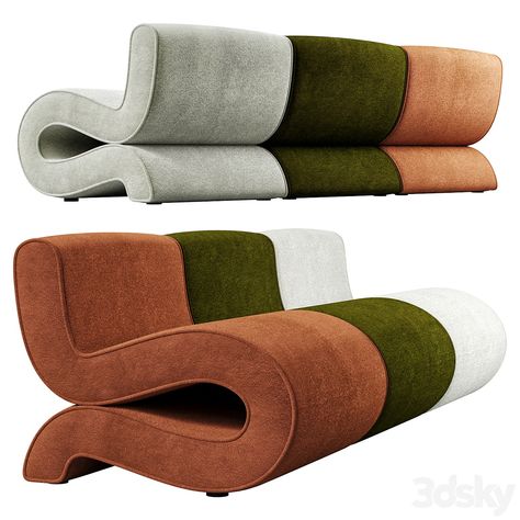 Noodle armchair three colors - Arm chair - 3D model Chair Sofa, Arm Chair, Three Color, Sofa Chair, In 3d, Nursery, Sofa, Exterior, Models